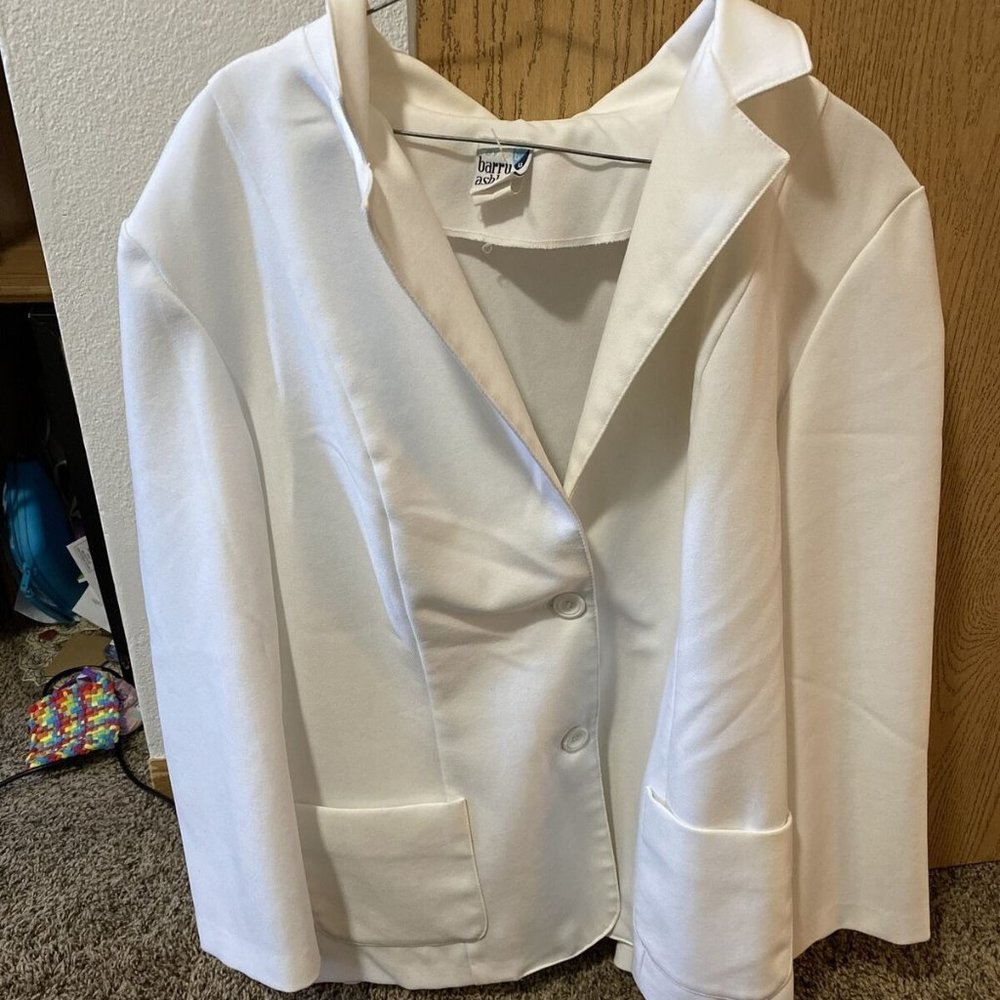 Vintage Barry Ashley Blazer Women’s White Polyester